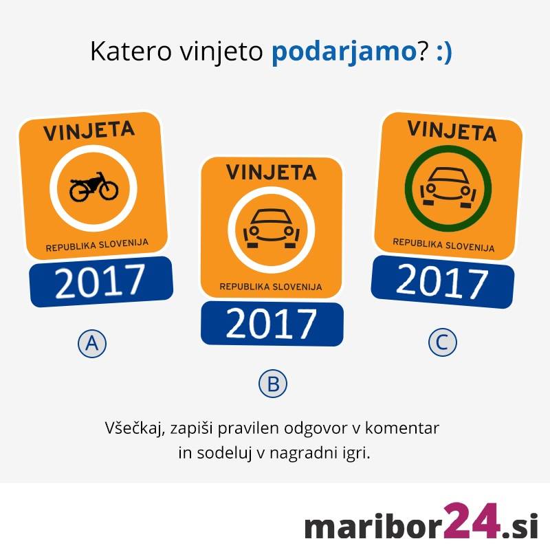 Prihrani 110 €! Všečkaj, napiši A, B ali C in klikni za vpis v žreb na http://bit.ly/2gDcoWE (preko računalnika) ali na http://bit.ly/2h2pIAS (preko mobilca). LETNA VINJETA 2017 čaka, so zapisali na Maribor24.si.