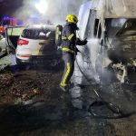 V Ljubljani ponoči na parkirišču zgorela tri vozila