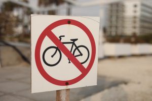 prepoved za kolesarje