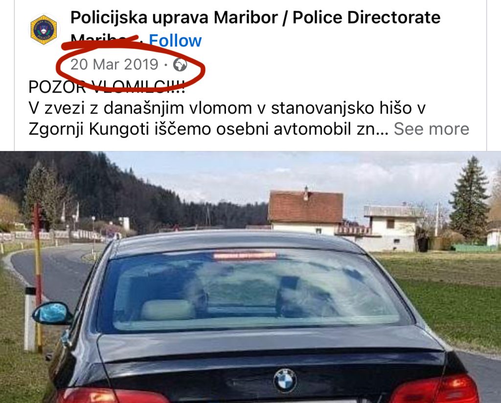 Romunski avto bmw policija