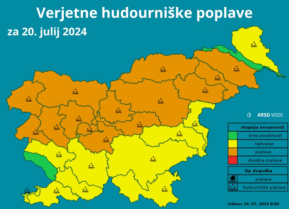 arso oranžno opozorilo poplave